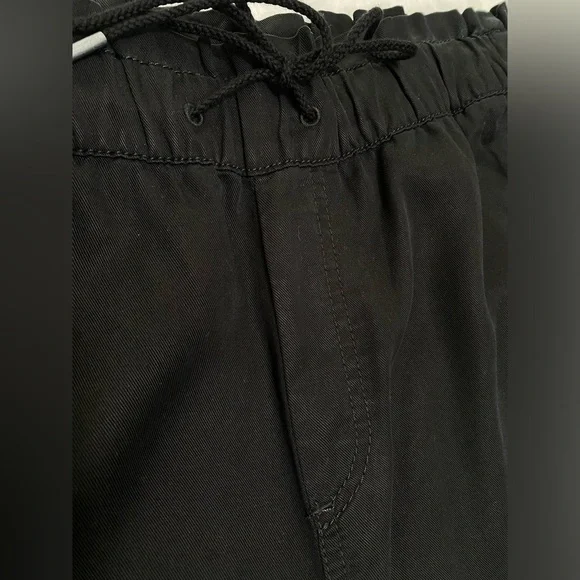 NWT Loft Black Cropped Wide Leg Lightweight Pull On Pants Size M #1519 - Picture 5 of 13